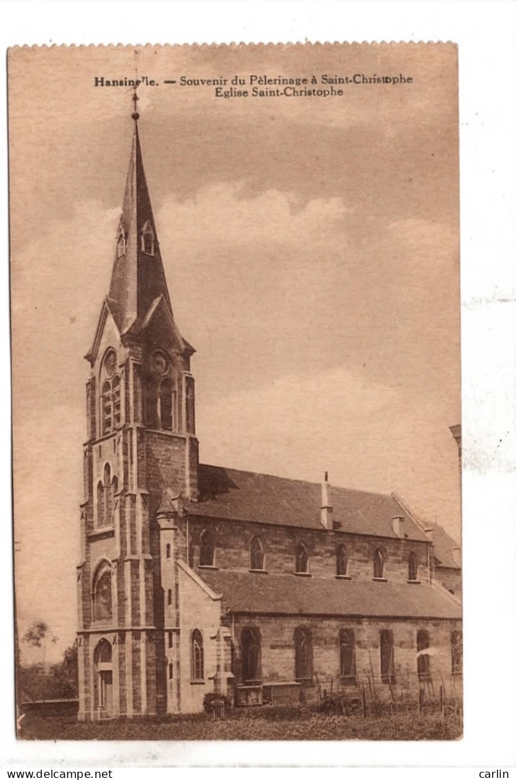 Hansinelle Hanzinelle Souvenir Du Pélerinage à Saint Christophe Eglise - Florennes