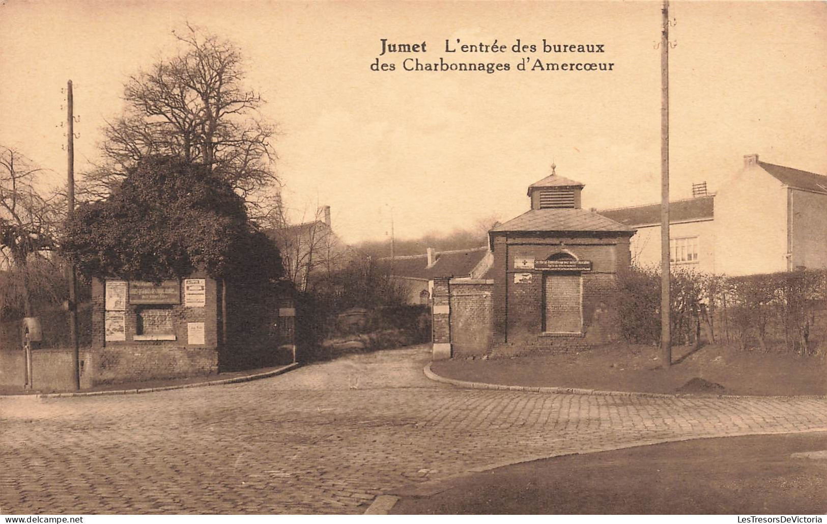 BELGIQUE - Jumet - Vue Générale De L'entrée Des Bureaux Des Charbonnages D'Amerceur - Carte Postale Ancienne - Charleroi