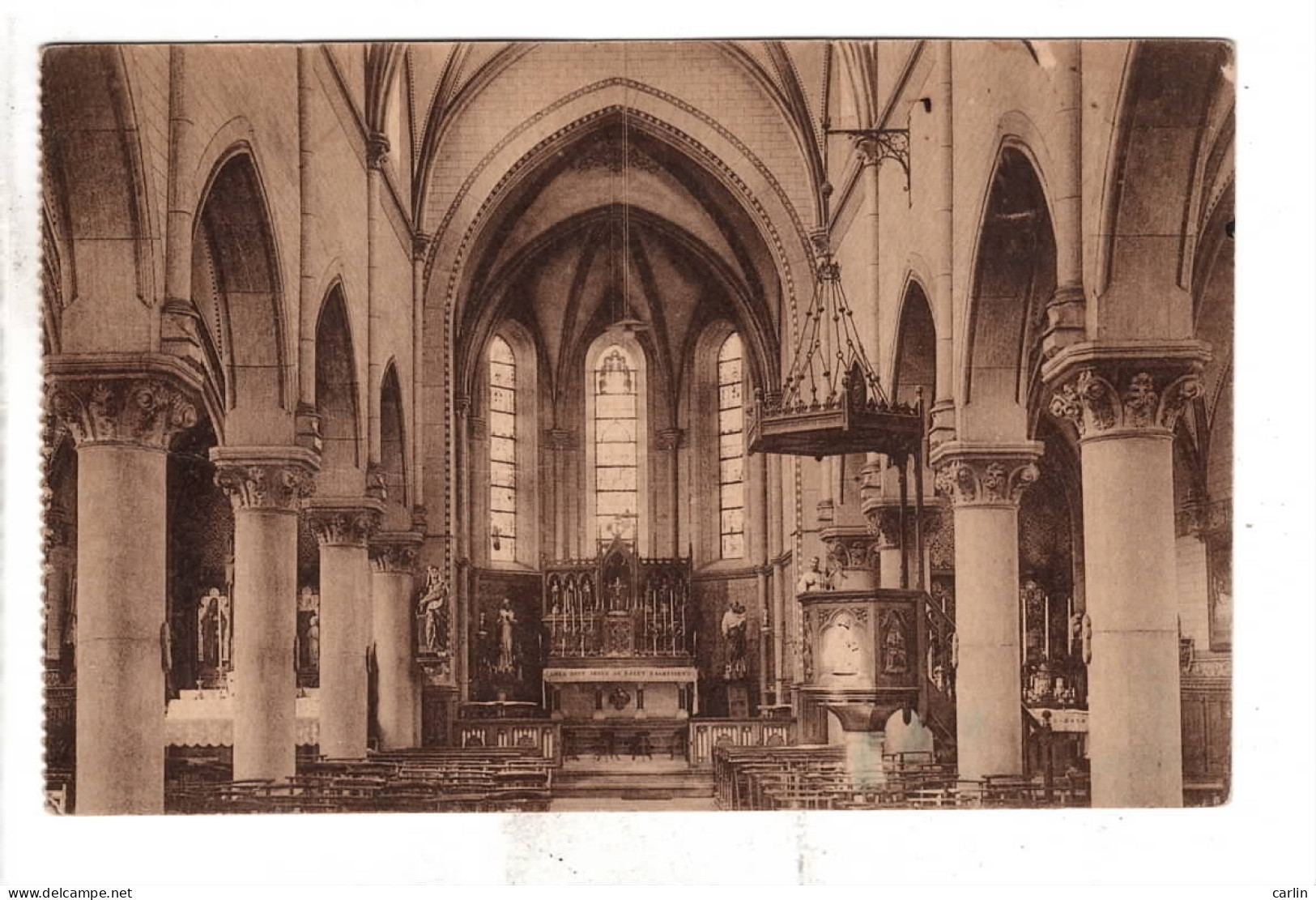 Hansinelle Hanzinelle Souvenir Du Pélerinage à Saint Christophe Intérieur De L'Eglise - Florennes