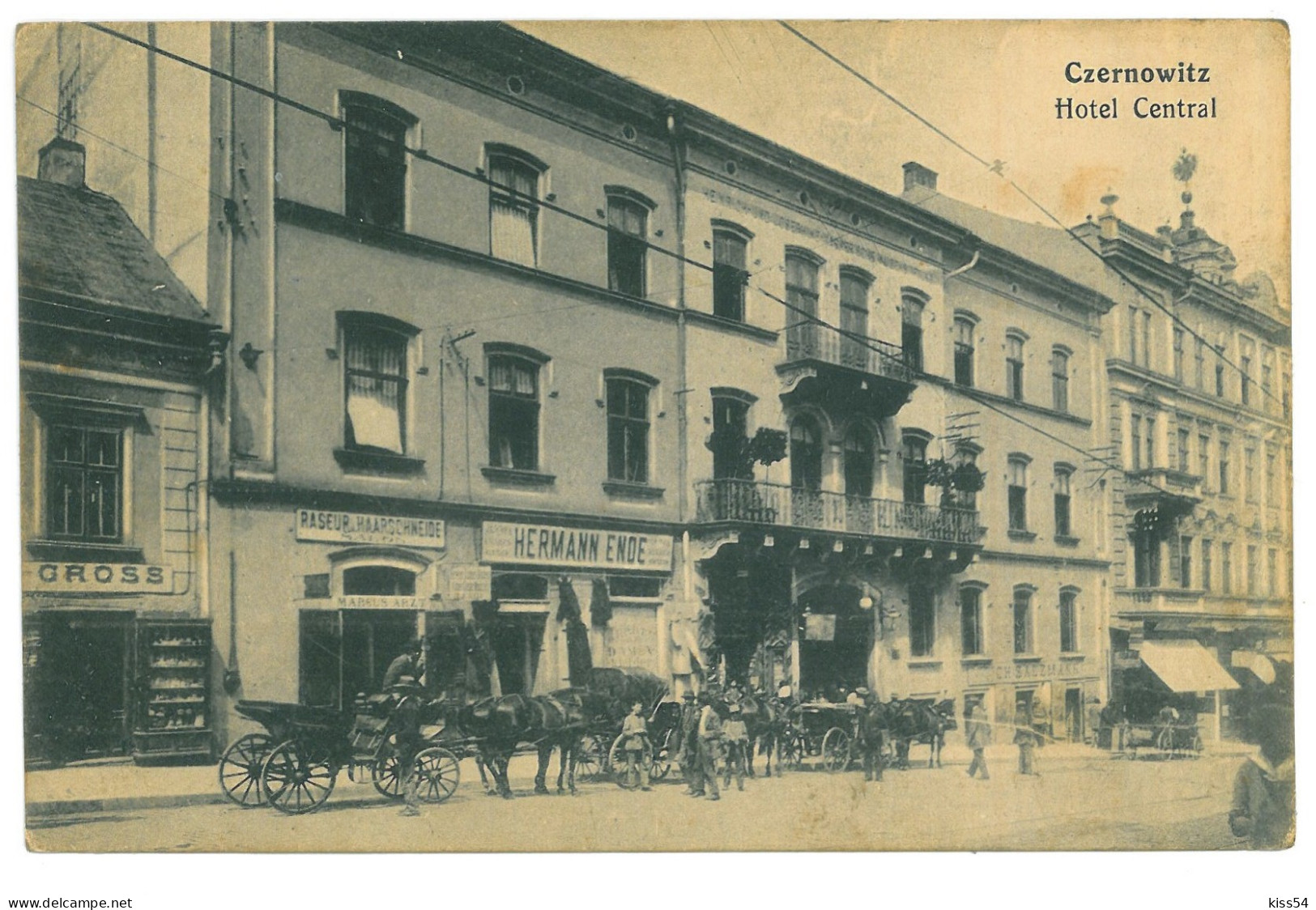 UK 63 - 20065 CZERNOWITZ, Bukowina, Hotel, Ukraine - Old Postcard, CENSOR - Used - 1916 - Ukraine