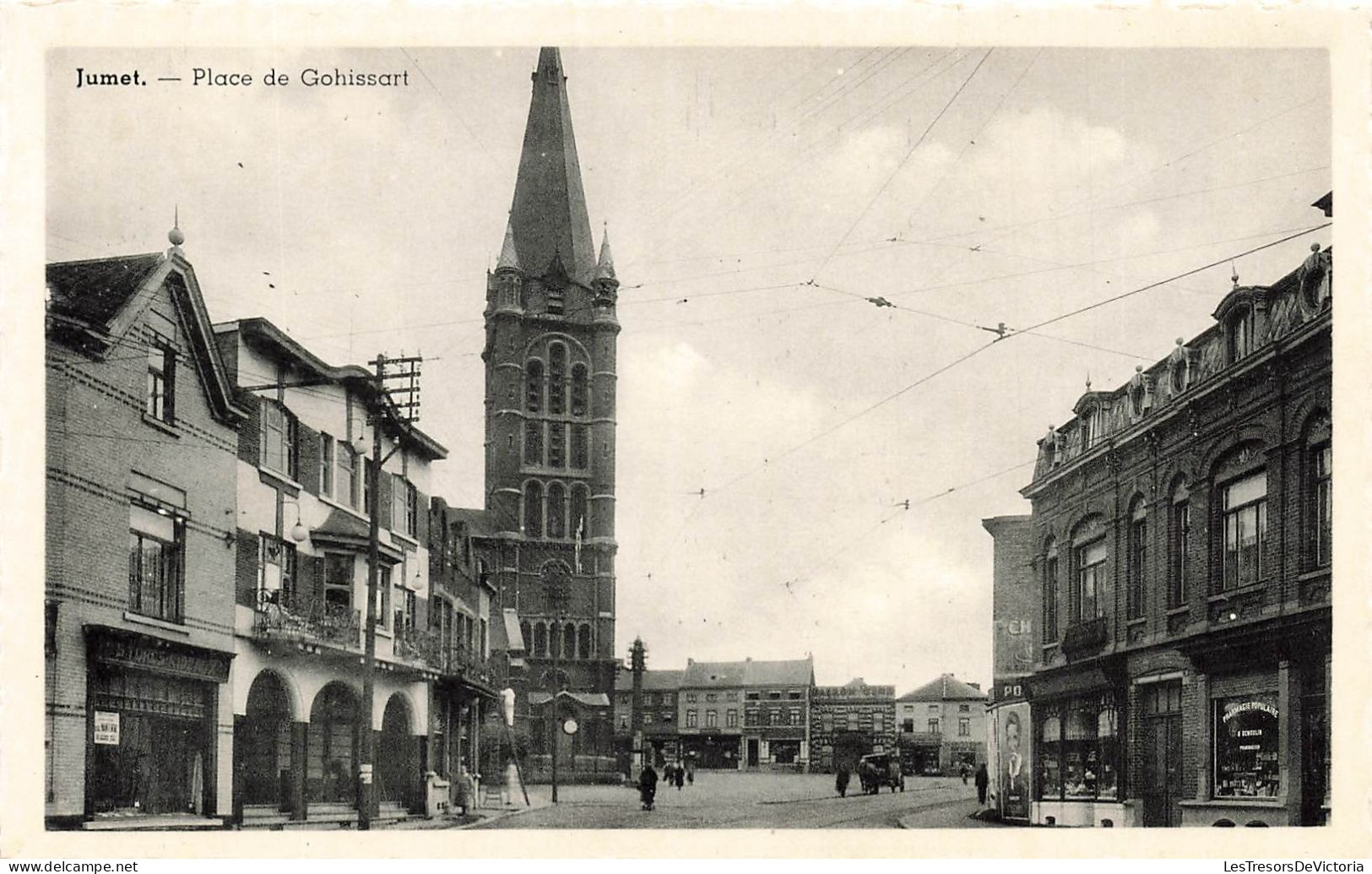 BELGIQUE - Jumet - Vue Générale De La Place De Gohissart - Des Maisons Aux Alentours - Carte Postale Ancienne - Charleroi