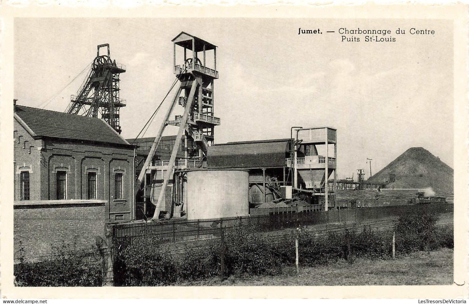 BELGIQUE - Jumet - Vue Panoramique Charbonnage Du Centre Puits St Louis - Carte Postale Ancienne - Charleroi