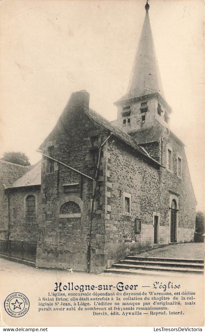 BELGIQUE - Hollogne Sur Geer - Vue Générale - Vue De L'extérieur De L'église - Carte Postale Ancienne - Geer