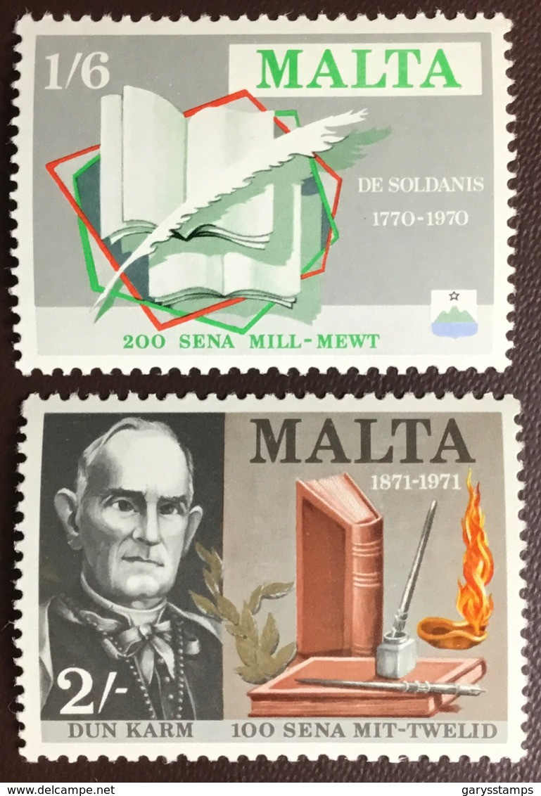 Malta 1971 Literary Anniversaries MNH - Malta