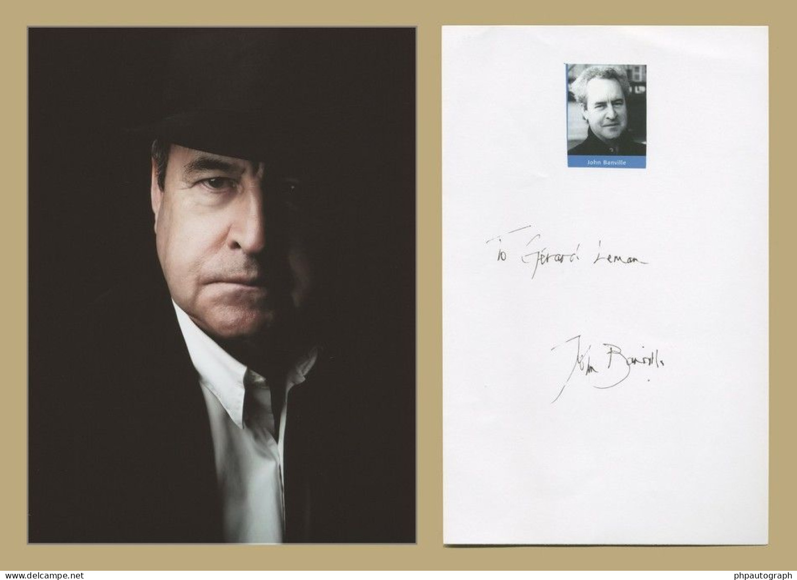 John Banville - Irish Writer - Authentic Signed Card + Photo - 2004 - Writers