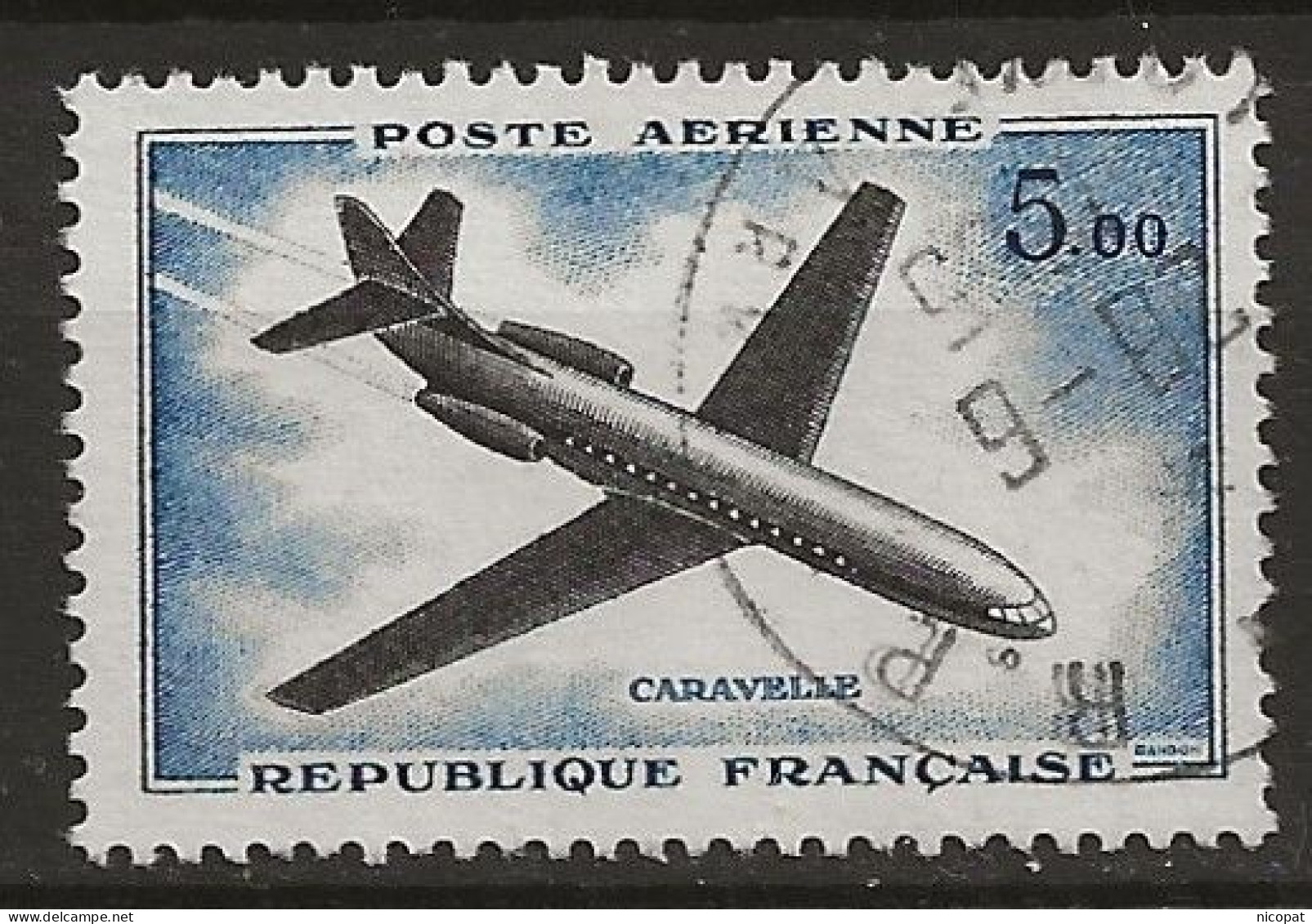 FRANCE Oblitéré 40 Caravelle Avion Prototype - 1960-.... Oblitérés