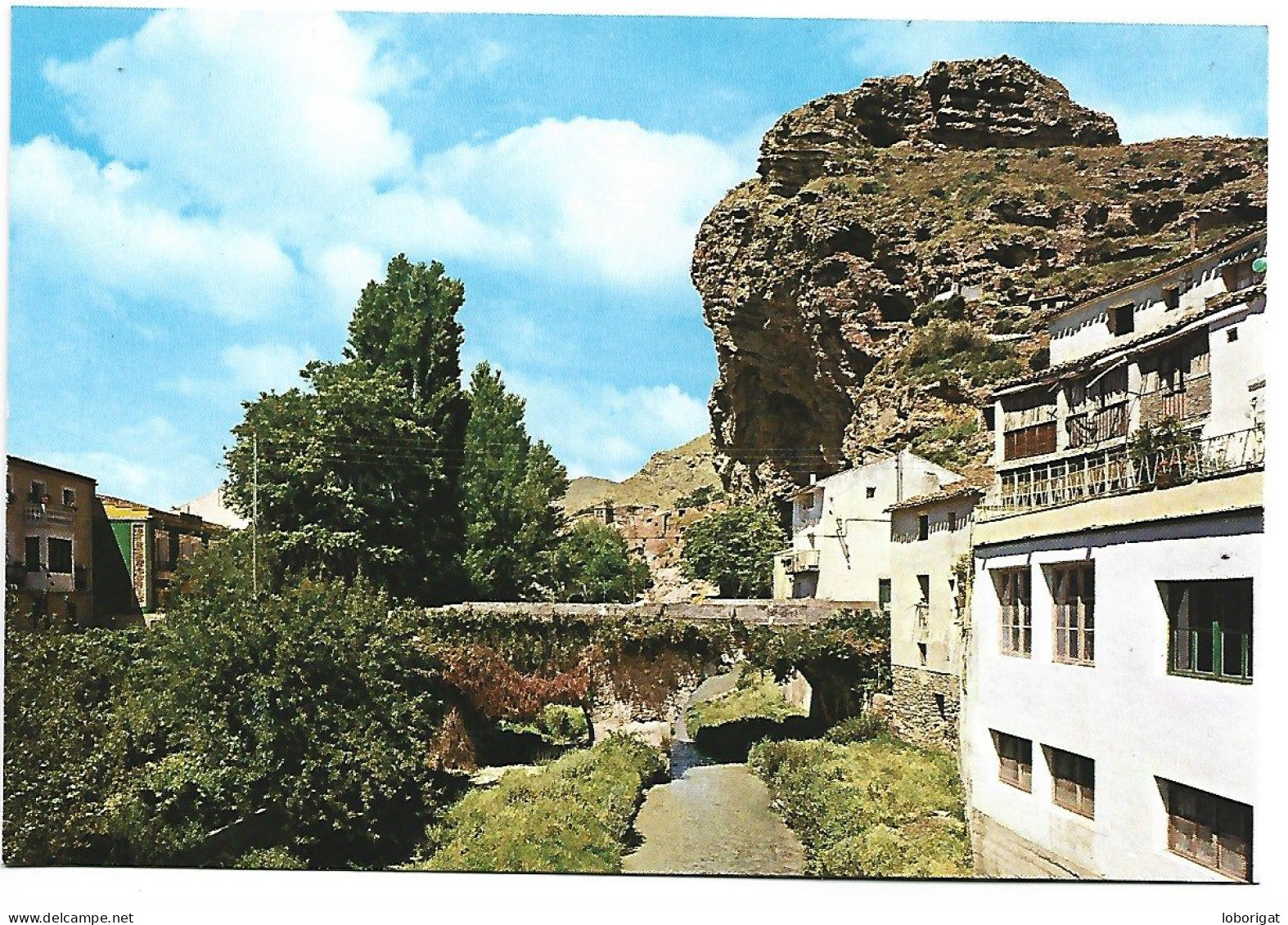 PUENTE ZAMORA Y PIEDRA DEL CASTILLO / ZAMORA BRIDGE AND STONE OF THE CASTLE.- CERVERA DEL RIO ALHAMA-LA RIOJA.-(ESPAÑA) - La Rioja (Logrono)