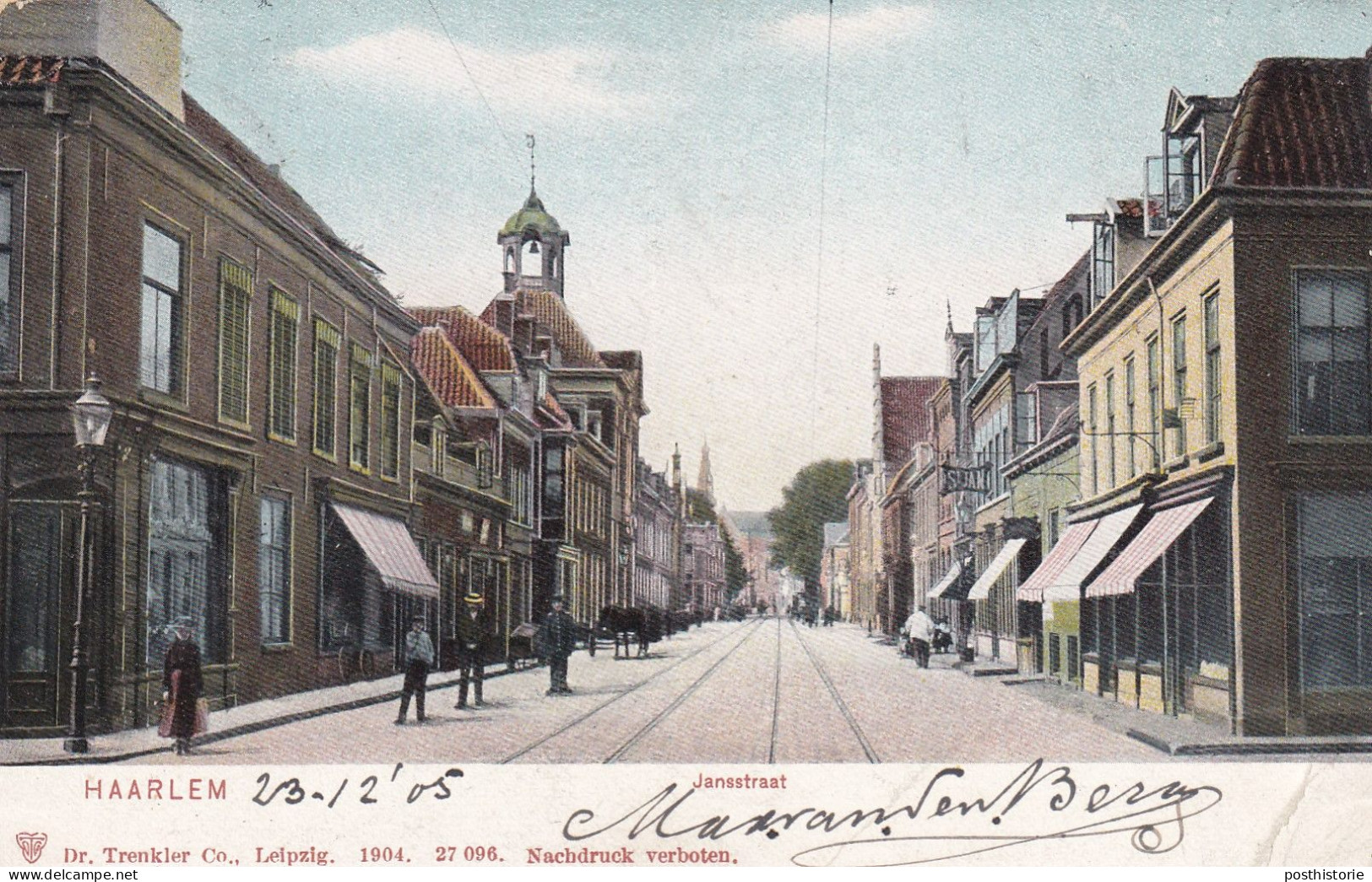 Ansicht Haarlem Jansstraat 22 Jan 1905 Haarlem (grootrond) Naar Duitsland - Poststempels/ Marcofilie