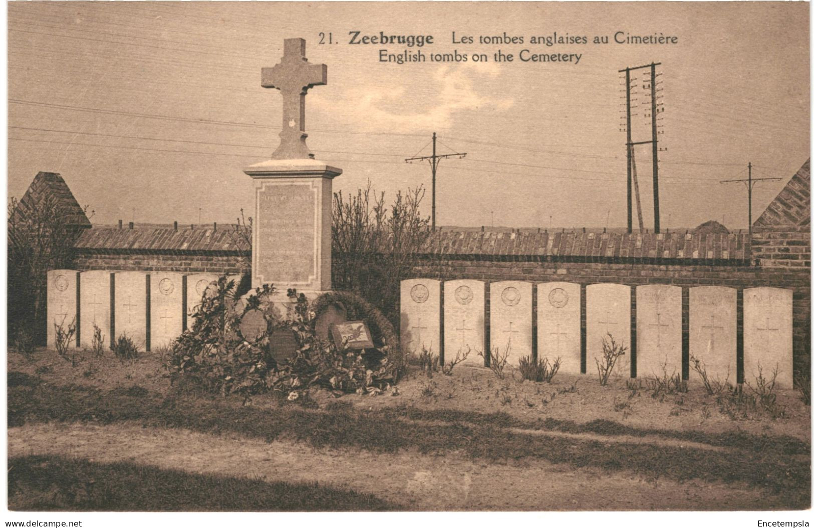 CPA Carte Postale  Belgique Zeebrugge  Tombes Anglaises Au Cimetière   VM78208 - Zeebrugge