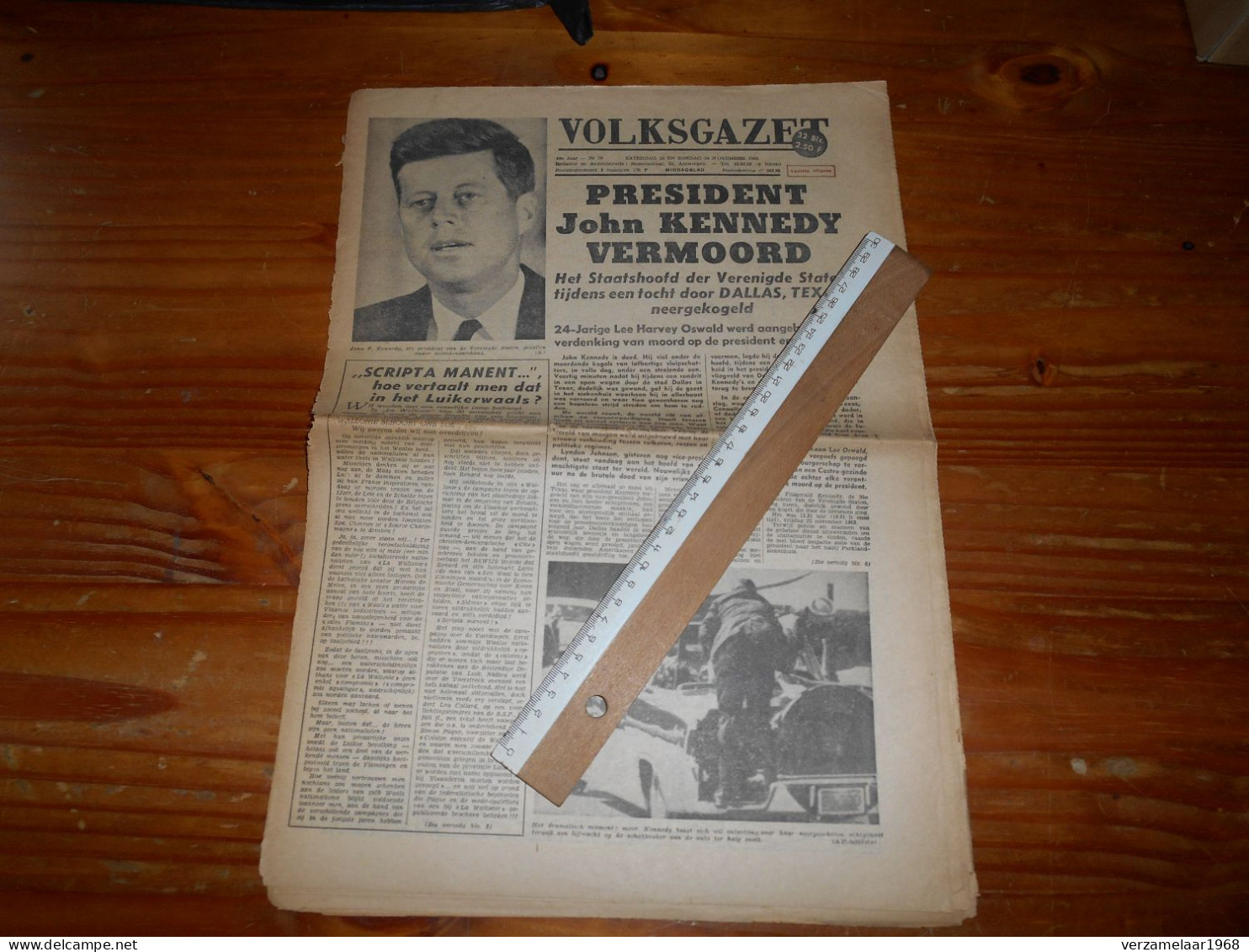 De Moord Op : PRESIDENT KENNEDY , Origenele Krantknipsels Uit : 1963 -- ( Ismo 21 ) - Géographie & Histoire