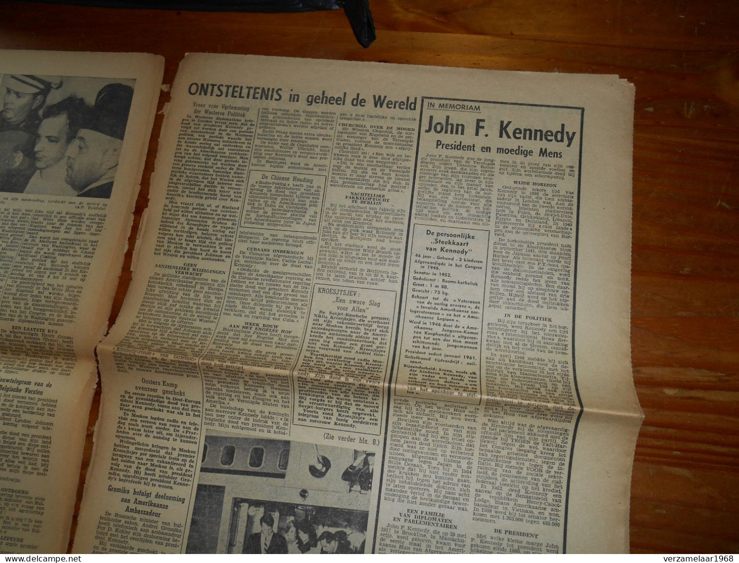 De Moord op : PRESIDENT KENNEDY , origenele krantknipsels uit : 1963 -- ( ismo 21 )