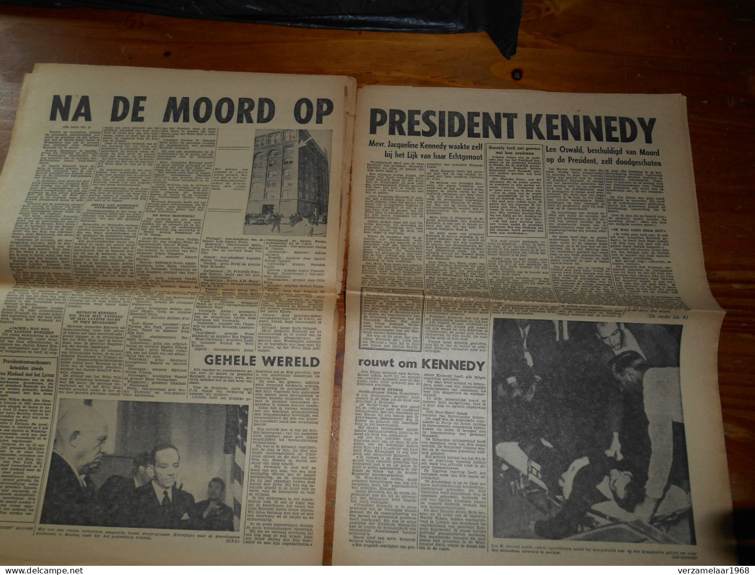 De Moord op : PRESIDENT KENNEDY , origenele krantknipsels uit : 1963 -- ( ismo 21 )