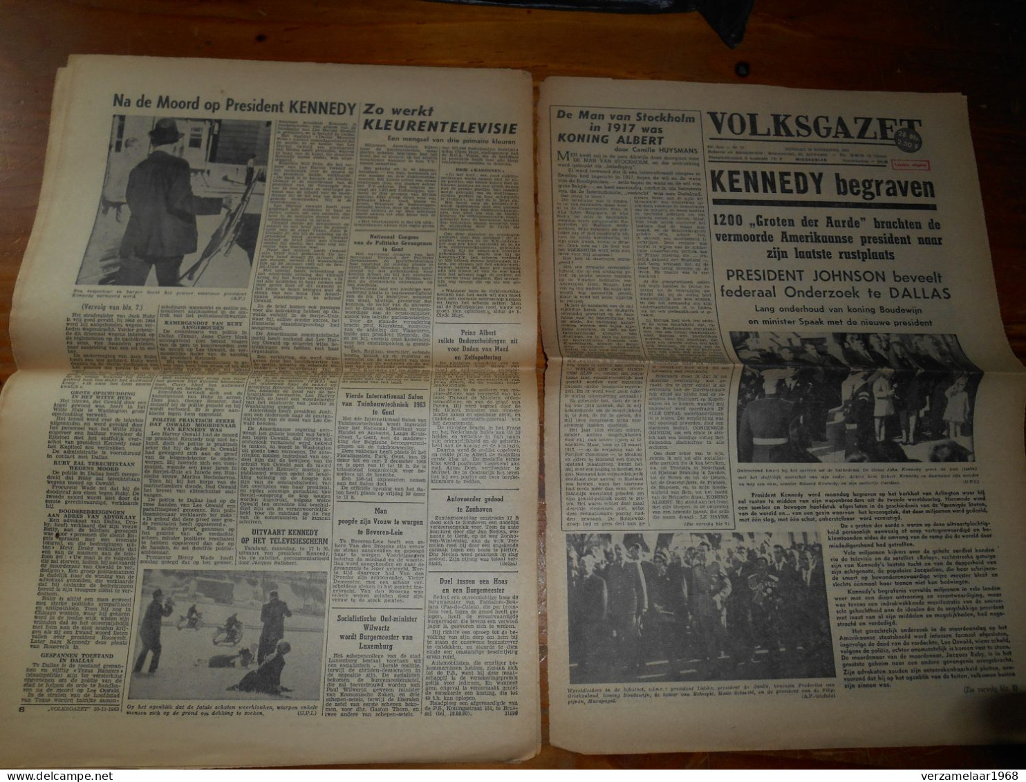 De Moord op : PRESIDENT KENNEDY , origenele krantknipsels uit : 1963 -- ( ismo 21 )