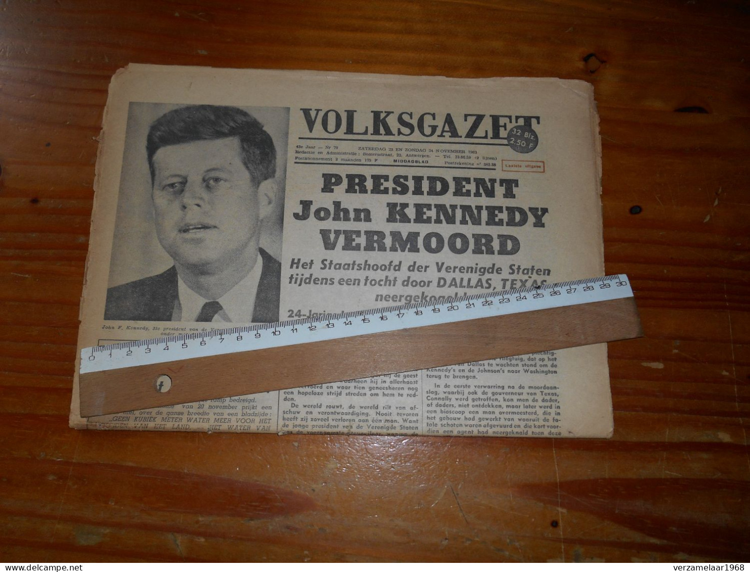 De Moord op : PRESIDENT KENNEDY , origenele krantknipsels uit : 1963 -- ( ismo 21 )