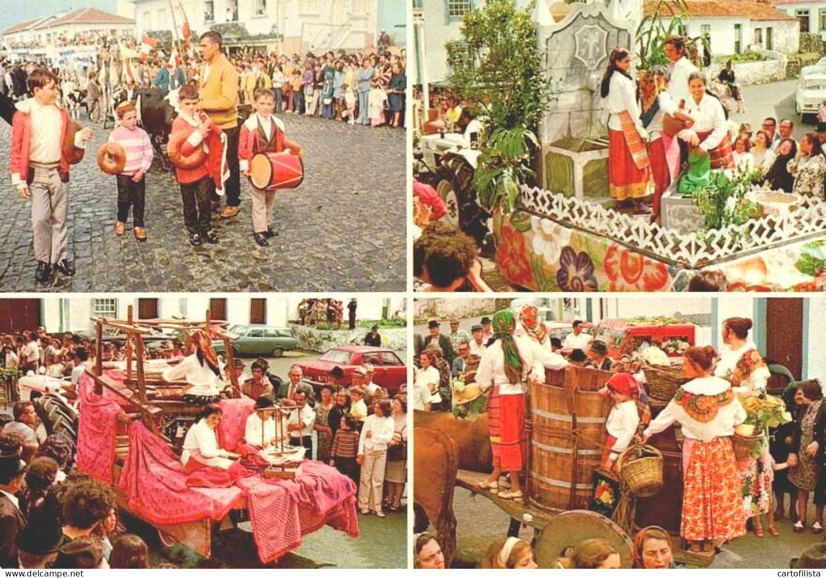 ILHA TERCEIRA , Açores - Festa Espirito Santo, Dobadoura, Namorados E A Caminho Da Vindima  (2 Scans) - Açores