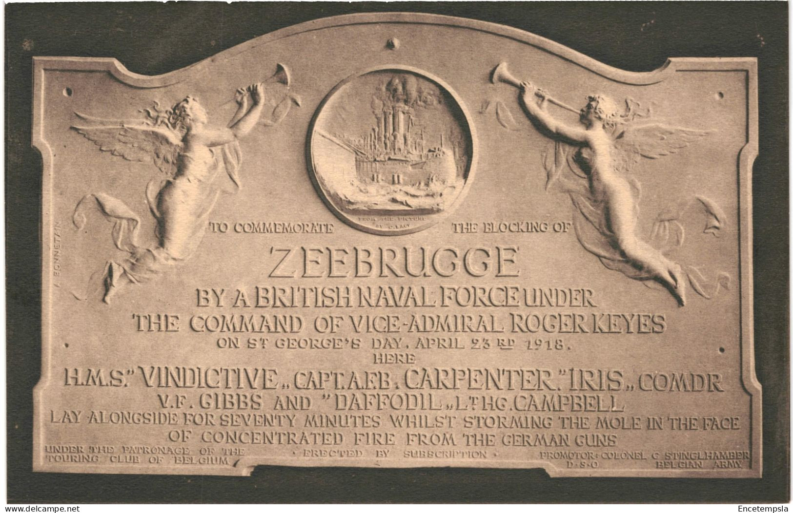 CPA Carte Postale  Belgique Zeebrugge  Tablette Du Vindictive    VM78209 - Zeebrugge