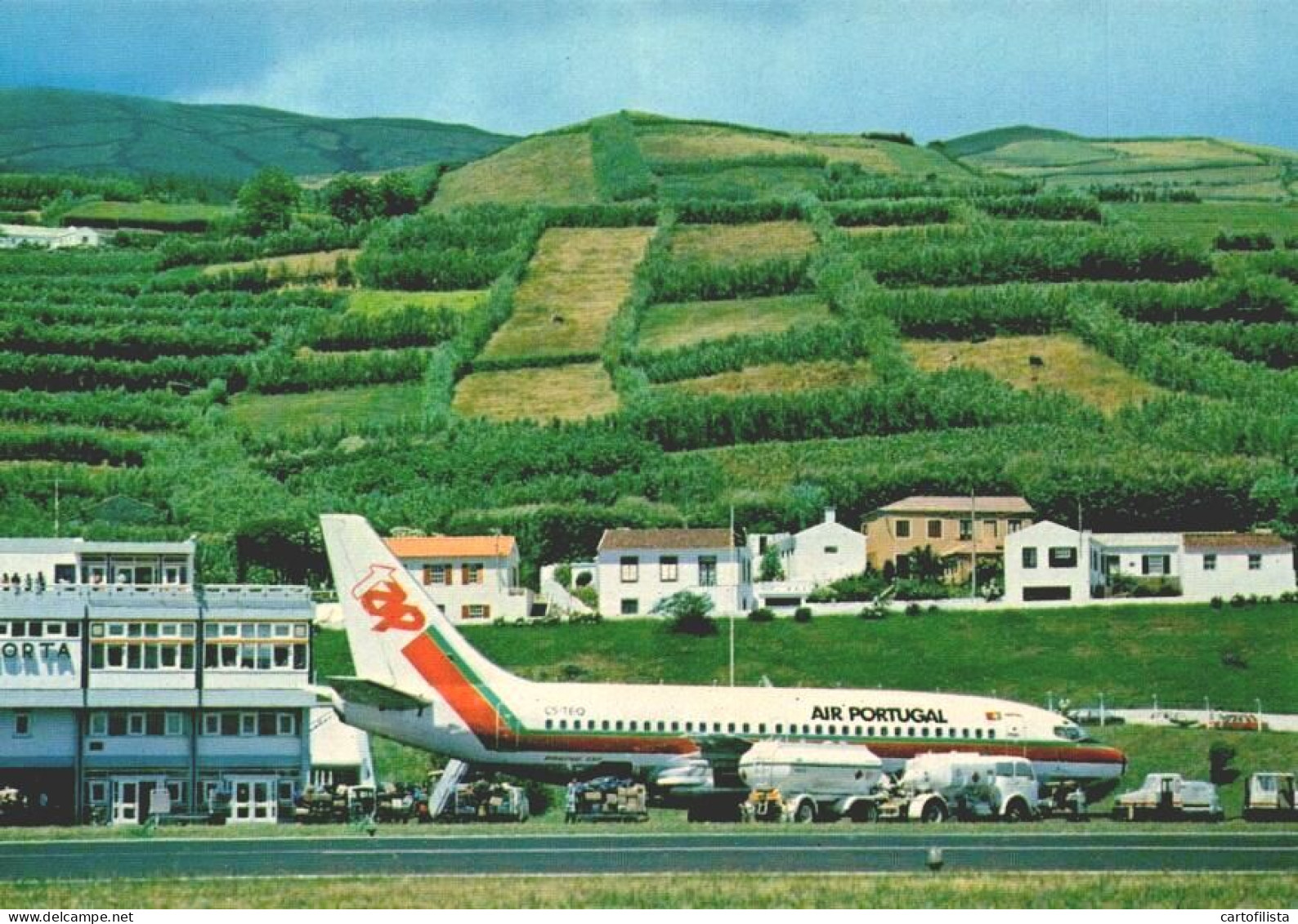 ILHA DO FAIAL, Fayal , Açores - Aeroporto Da Horta E Avião Da TAP  (2 Scans) - Açores