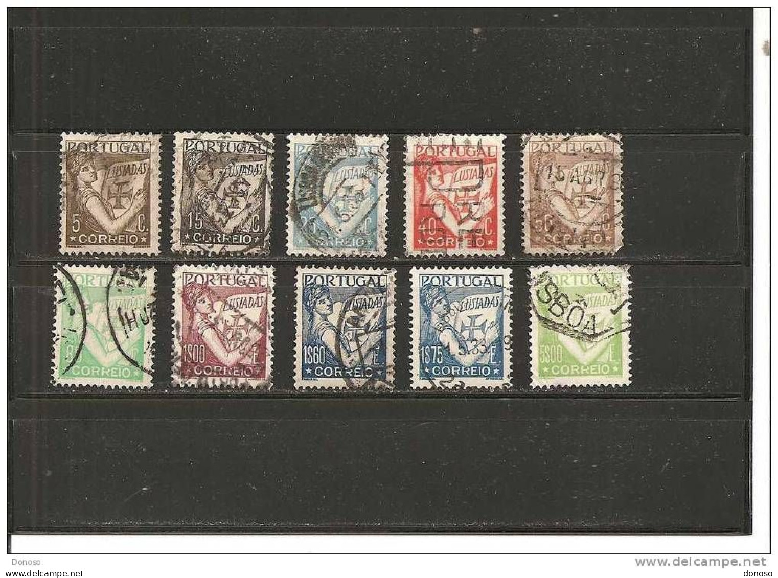 PORTUGAL 1931 LUSIADES Yvert 530 + 533 + 535A + 536 + 538 + 540 + 541 + 543A-543B + 546 Oblitéré, Used Cote : 6.50 Euro - Used Stamps