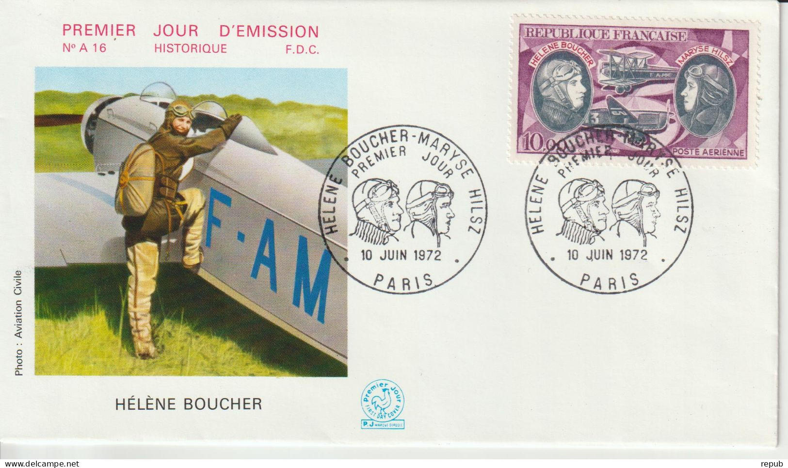 France FDC 1972 Boucher Et Hilsz PA 47 - 1970-1979