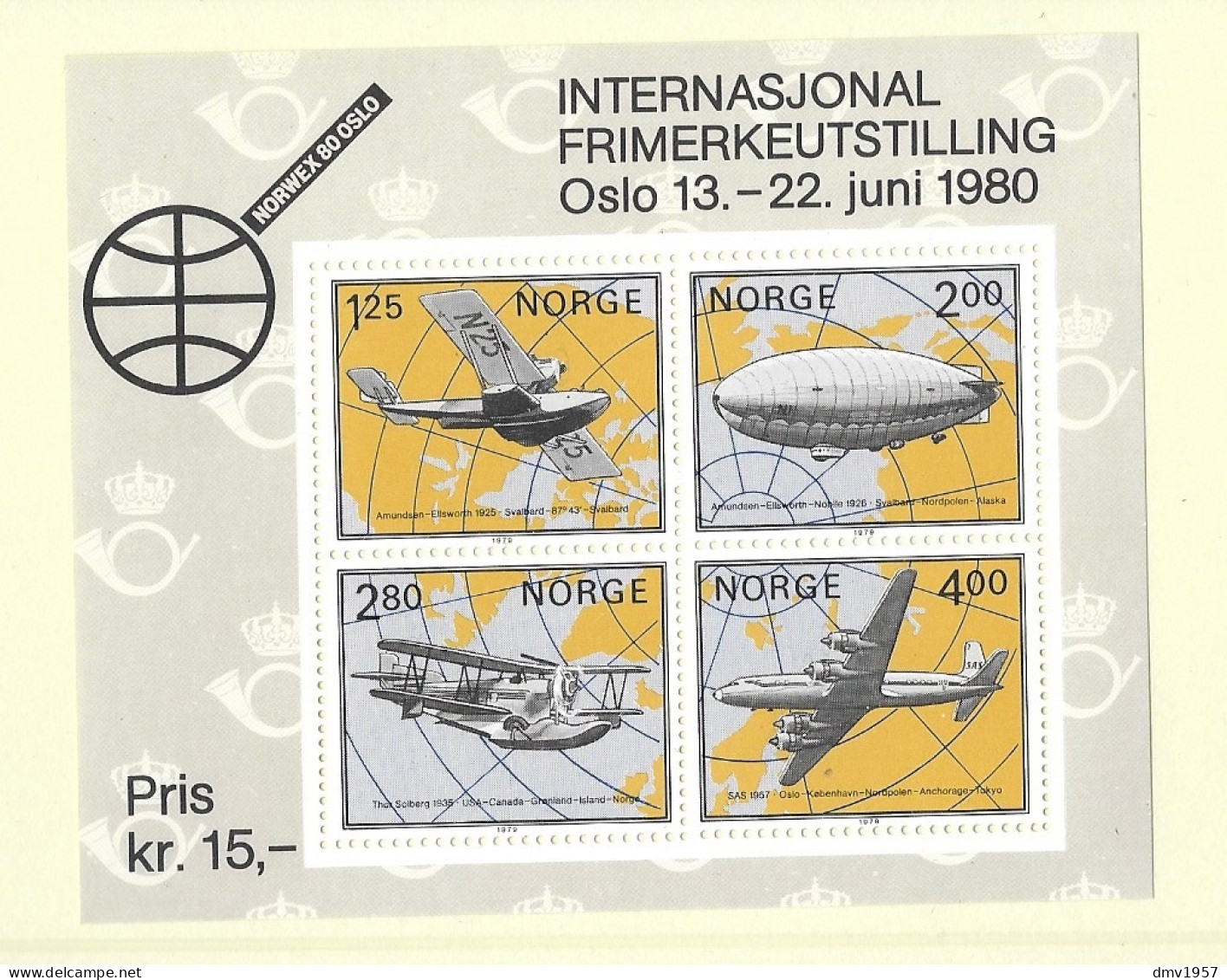 Norway 1979 MNH Norwex 80 Int'l Stamp Exh. Oslo (2nd Issue) MS 847 - Unused Stamps