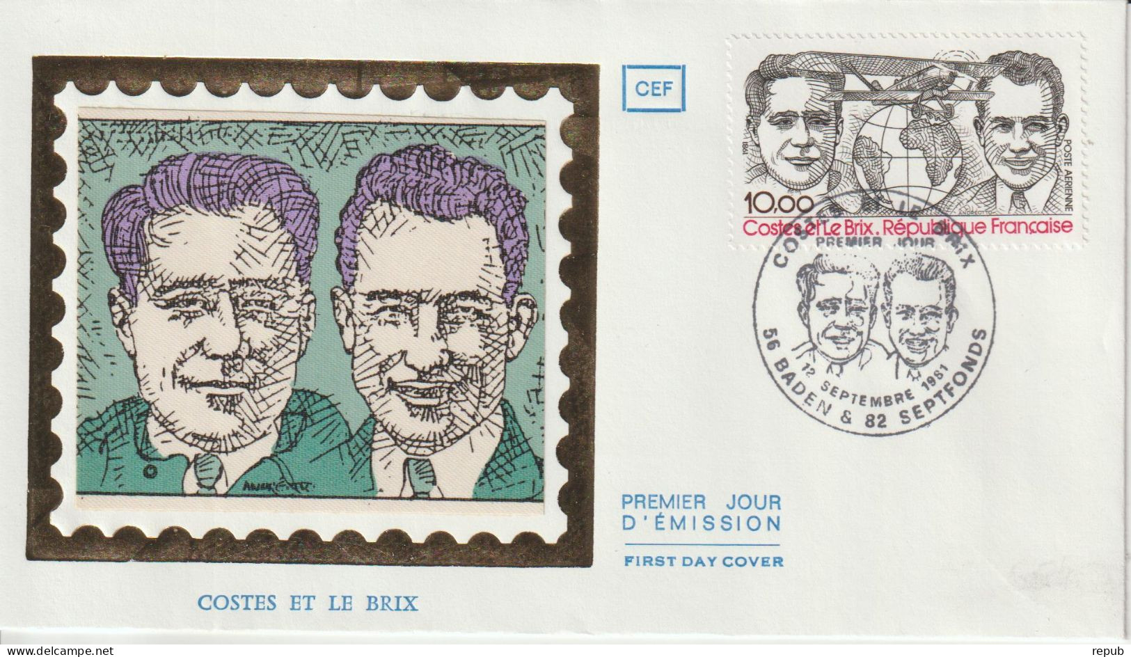 France FDC 1981 Costes Et Le Brix PA 55 - 1980-1989
