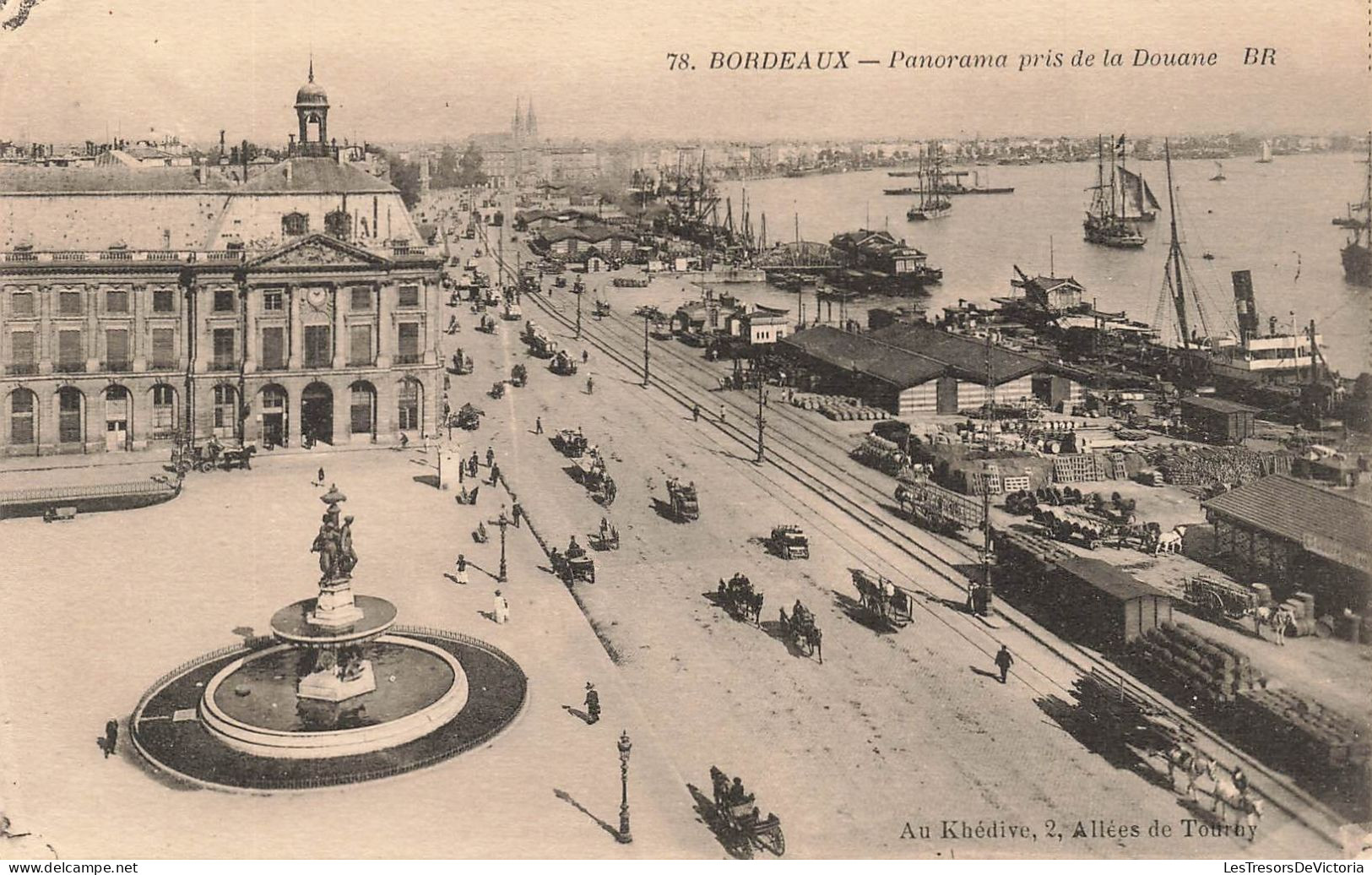 FRANCE - Bordeaux - Panorama Pris De La Douane - BR - Bateaux - Quai - Carte Postale Ancienne - Bordeaux