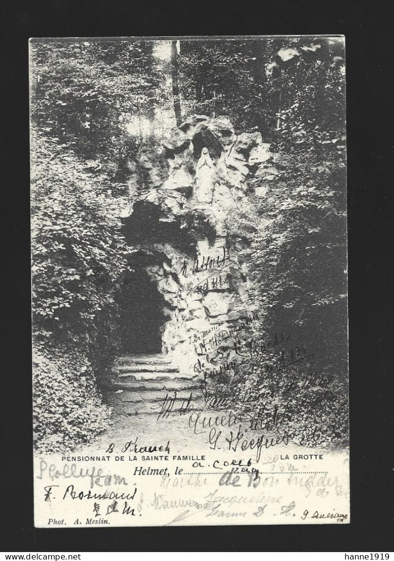 Helmet Pensionnat De La Sainte Famille La Grotte Cachet 1904 Schaarbeek Bruxelles Htje - Schaarbeek - Schaerbeek