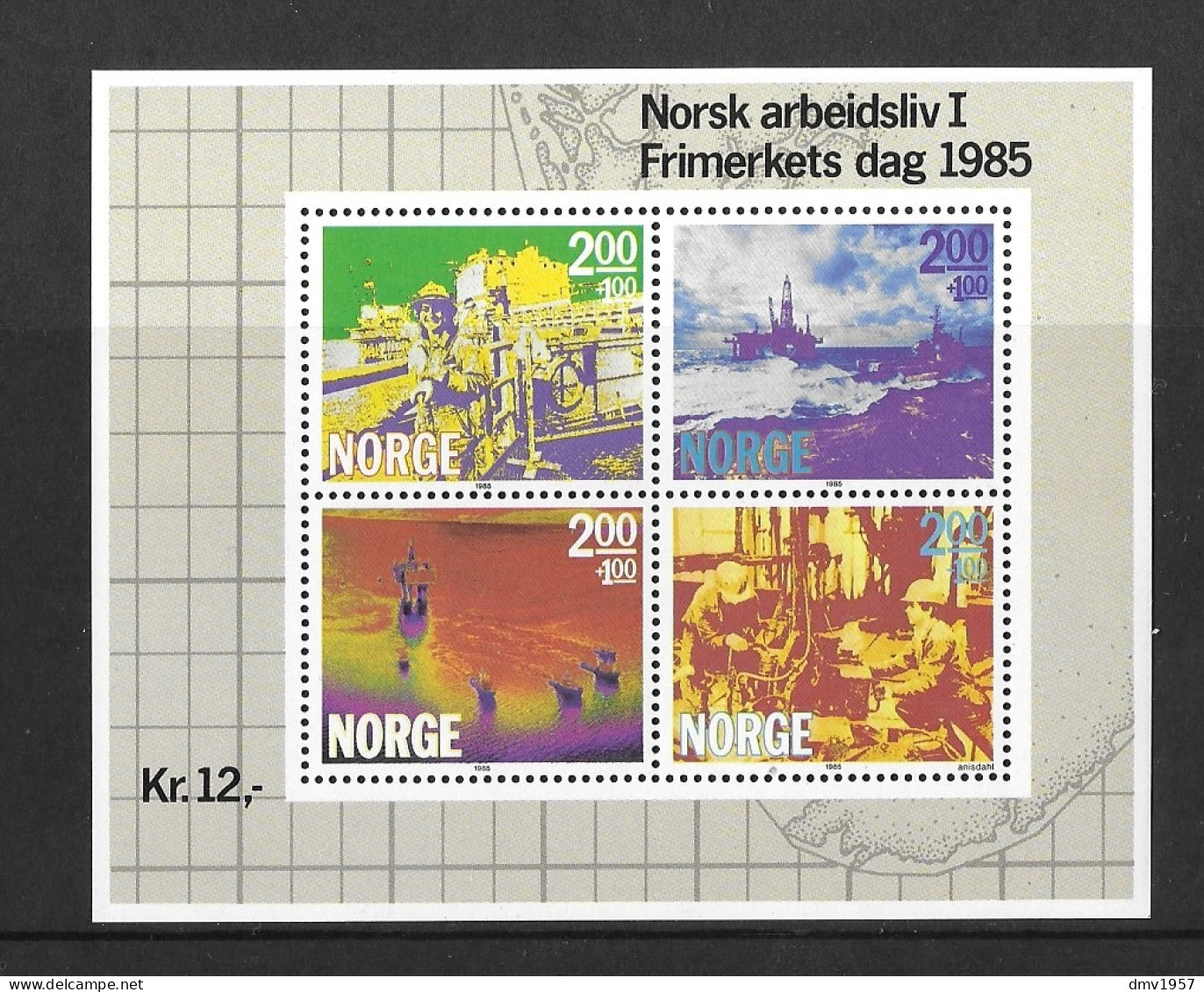 Norway 1985 MNH Stamp Day. Norwegian Working Life (1st Issue) MS 960 - Nuovi