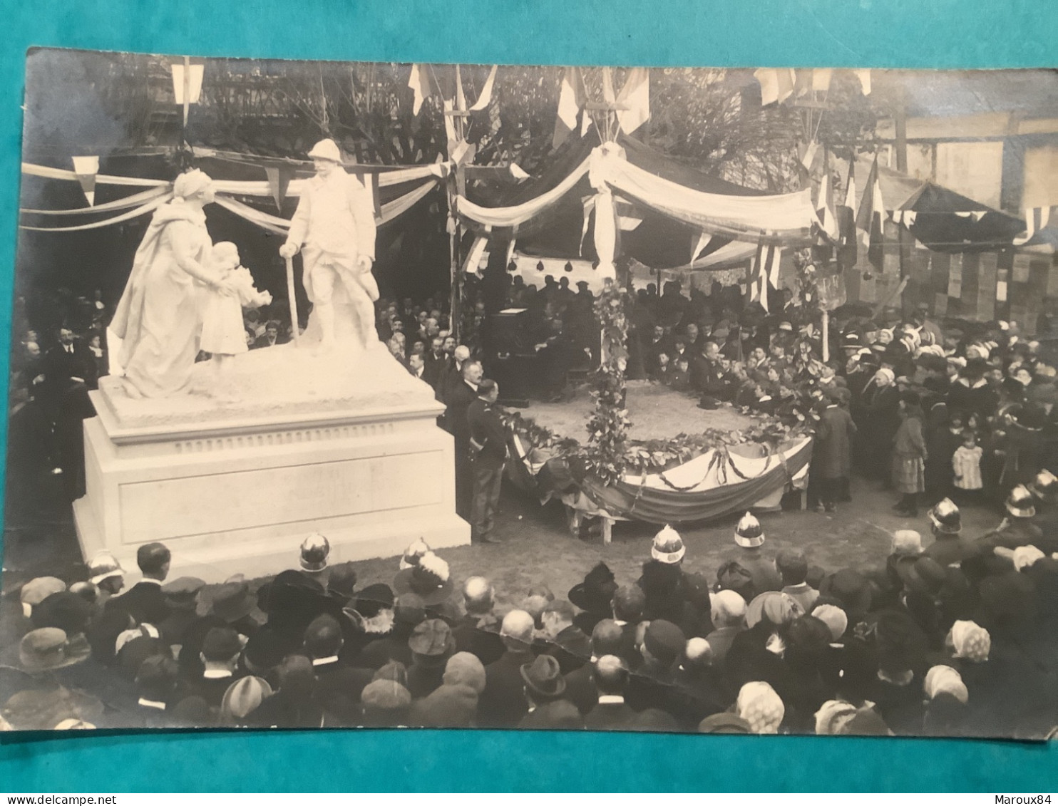 37/ Neuille Pont Pierre. Carte Photo Inauguration Du Monument Au Mort En Présence Du Ministre Et D’officiels 1919 - Neuillé-Pont-Pierre