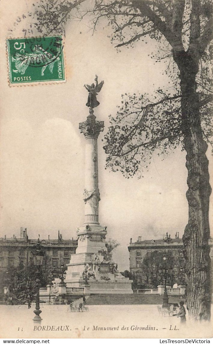 FRANCE - Bordeaux - Le Monument Des Girondins - LL - Carte Postale Ancienne - Bordeaux