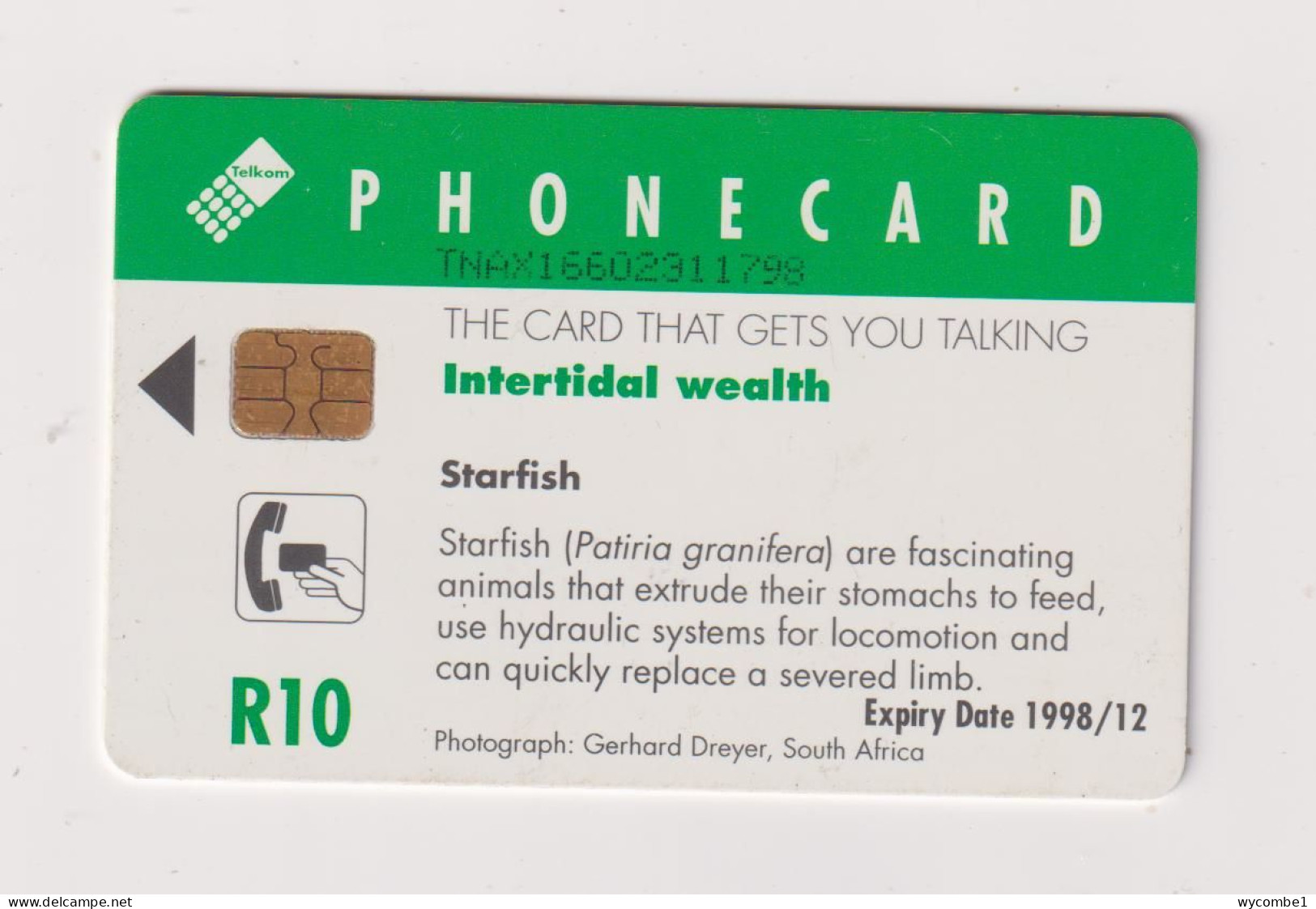 SOUTH AFRICA  -  Starfish Chip Phonecard - Sudafrica