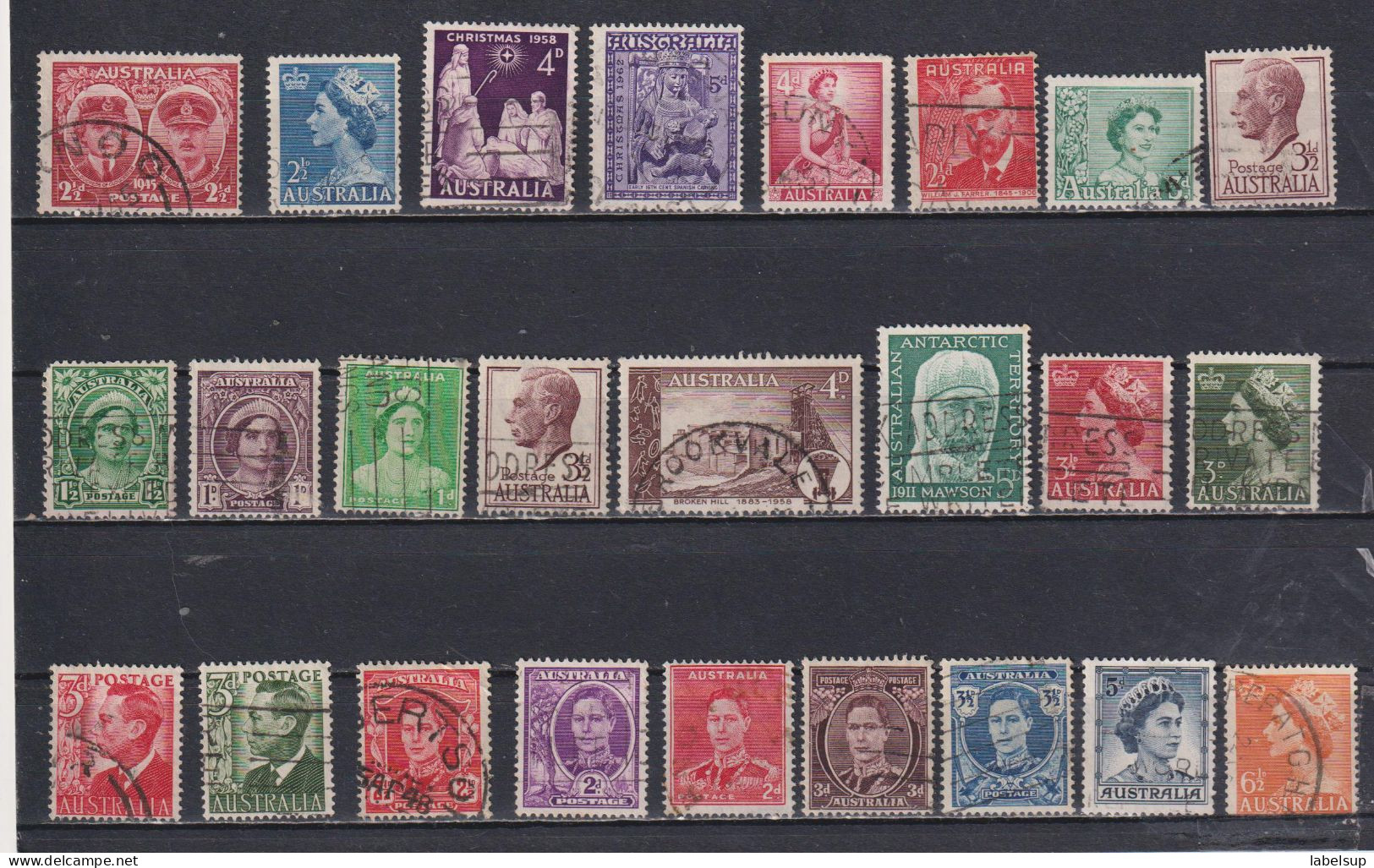 Lot De Vieux Timbres D'Australie Différentes Années - Collezioni