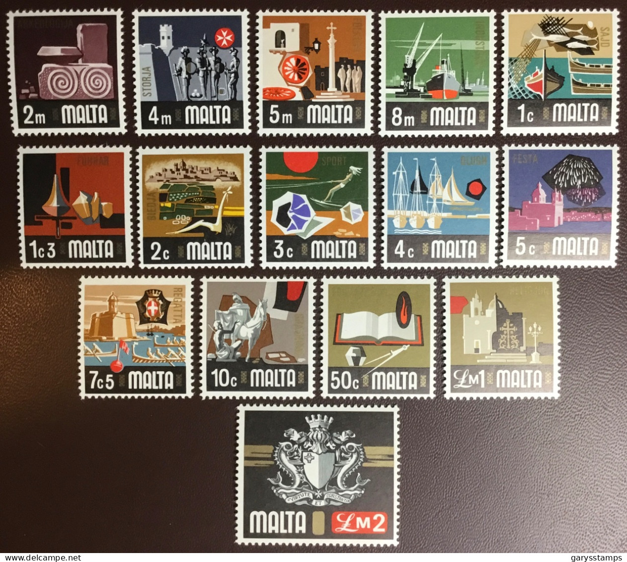 Malta 1973 Definitives Set MNH - Malte