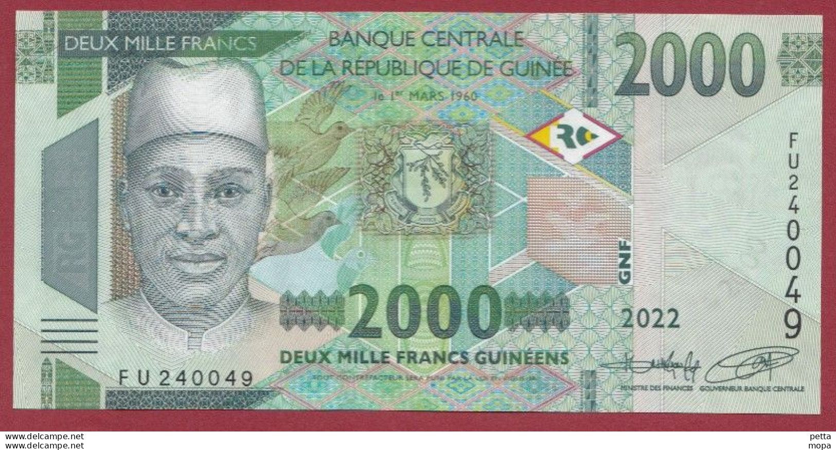 Guinée--2000 Francs --2022--UNC--(138) - Guinée