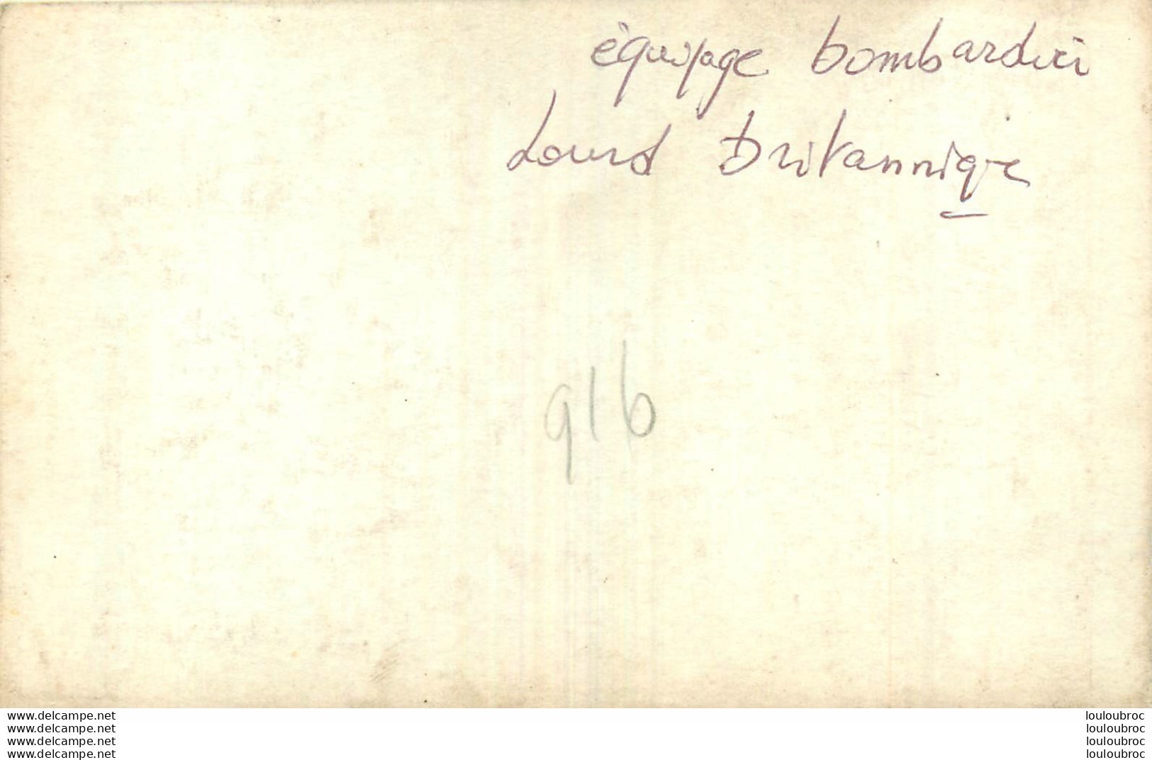 CARTE PHOTO EQUIPAGE BOMBARDIER LOURD BRITANNIQUE - War 1939-45