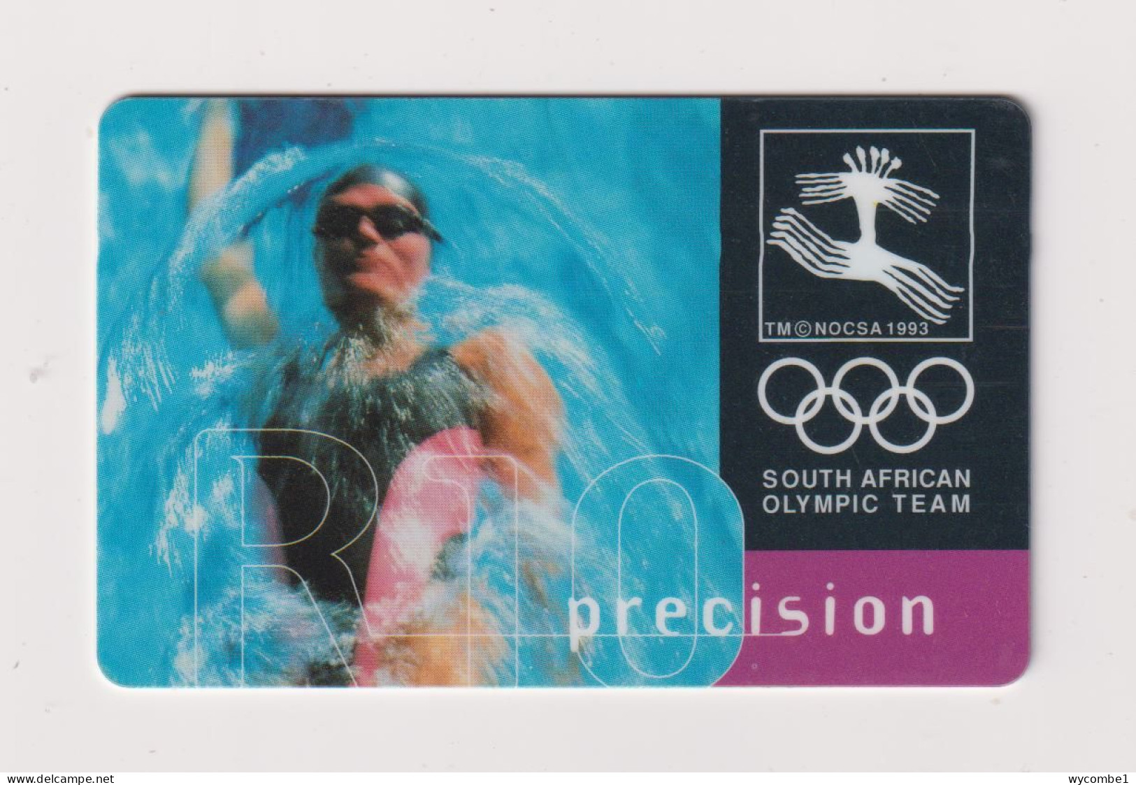 SOUTH AFRICA  -  Olympic Swimming Chip Phonecard - Sudafrica