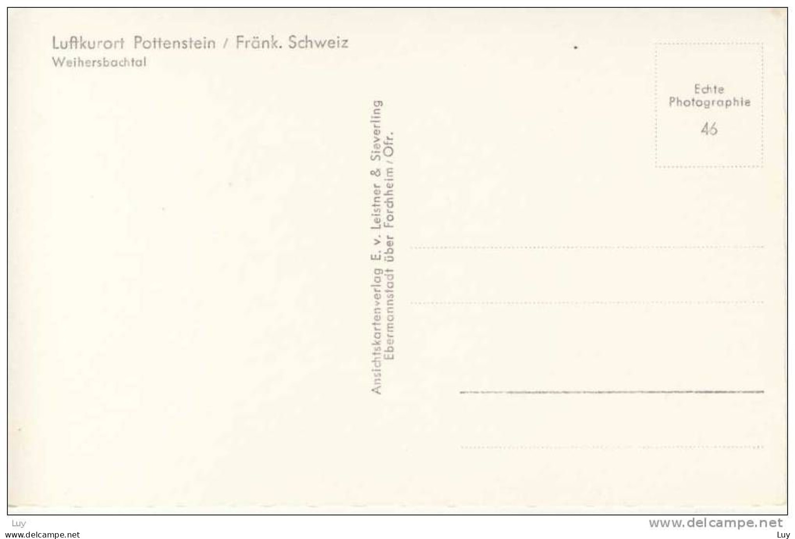 Luftkurort POTTENSTEIN / Fränkische Schweiz - Weihersbachtal - Pottenstein