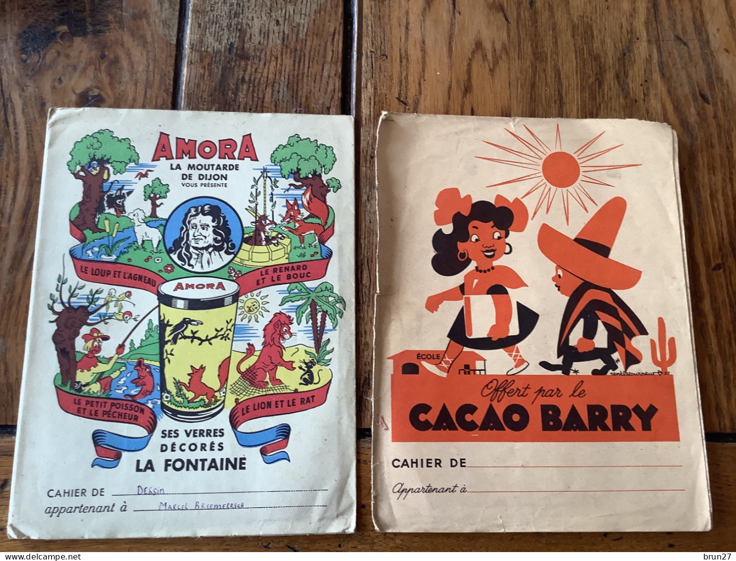 Lot De 7 Protège Cahiers Amora Patalo Pile Wonder Cacao Barry Poulain L’escadron De Gironde - Collections, Lots & Séries