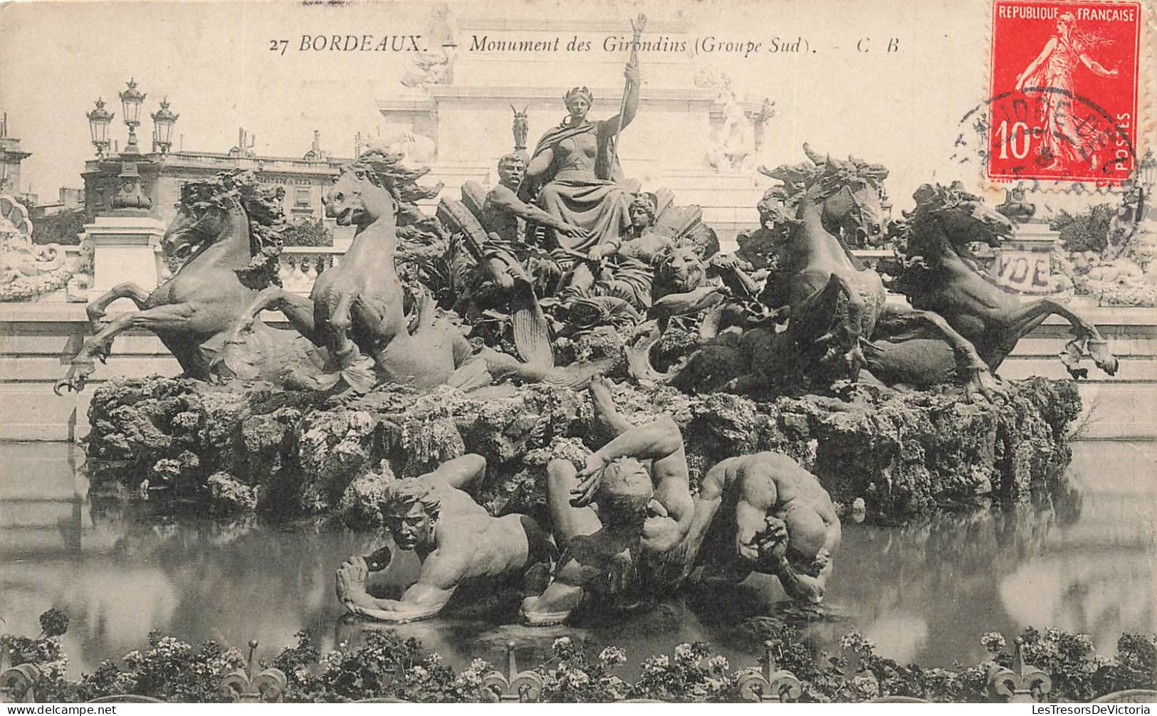 FRANCE - Bordeaux - Monument Des Girondins (Groupe Sud) - CB - Carte Postale Ancienne - Bordeaux