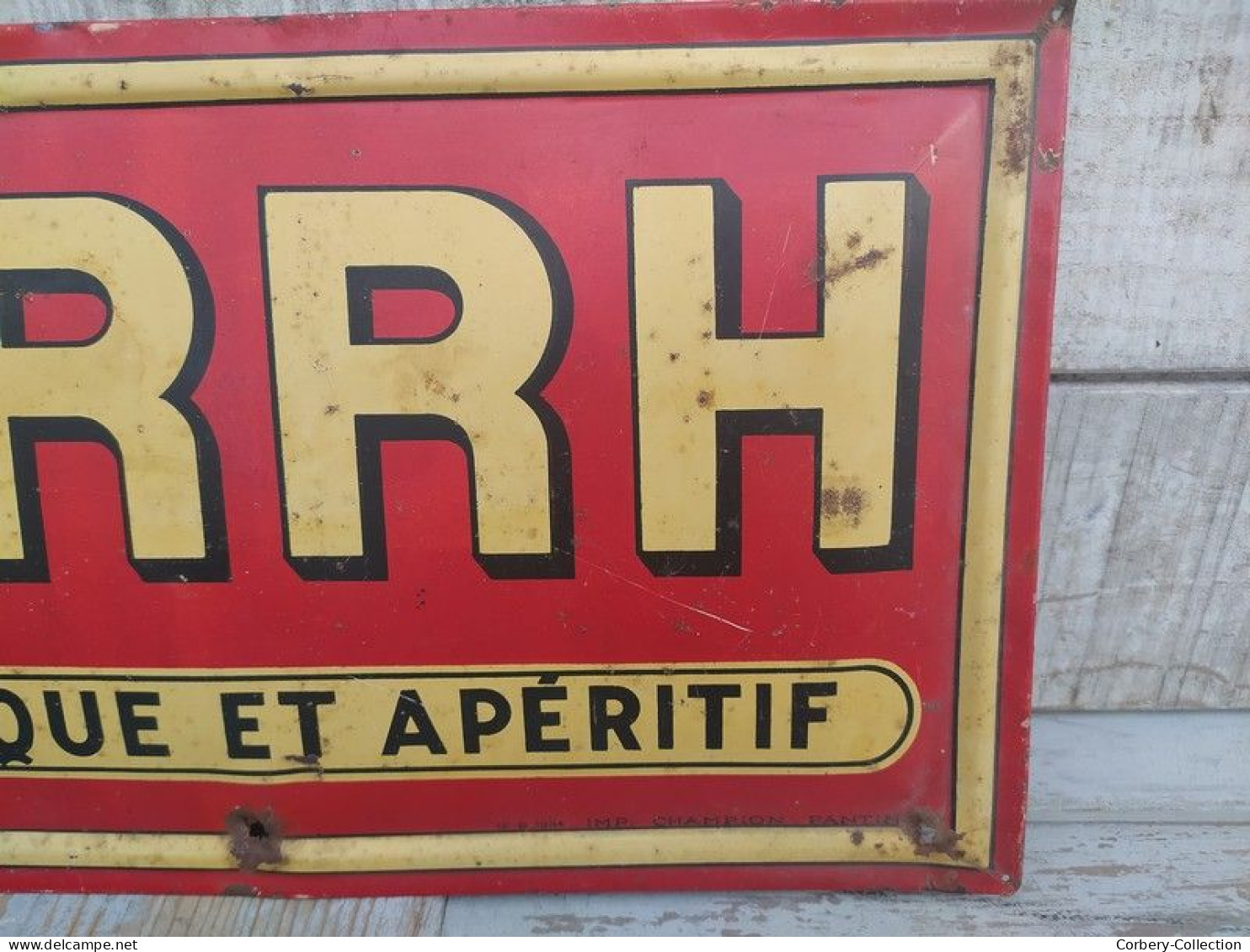 Ancienne Plaque Tôle Publicitaire Byrrh Vin Tonique Et Apéritif - Liquore & Birra