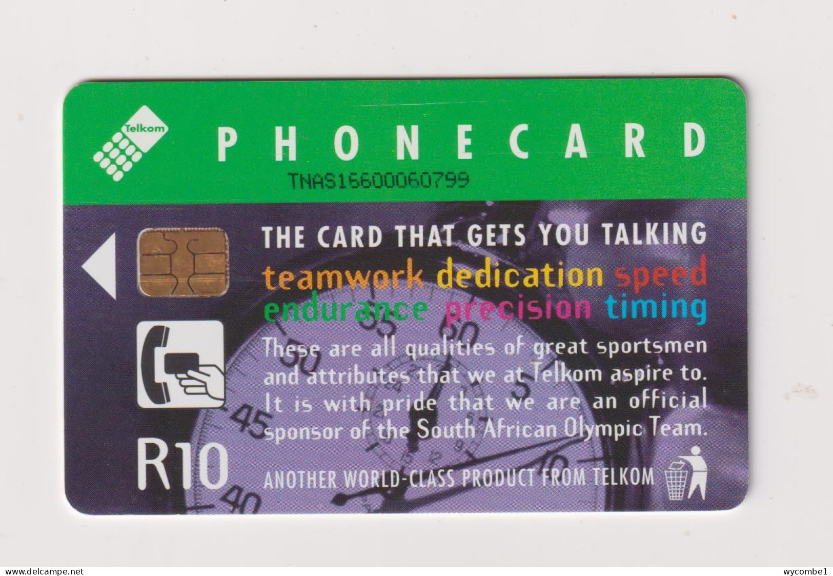 SOUTH AFRICA  -  Olympic Kayaking Chip Phonecard - Afrique Du Sud