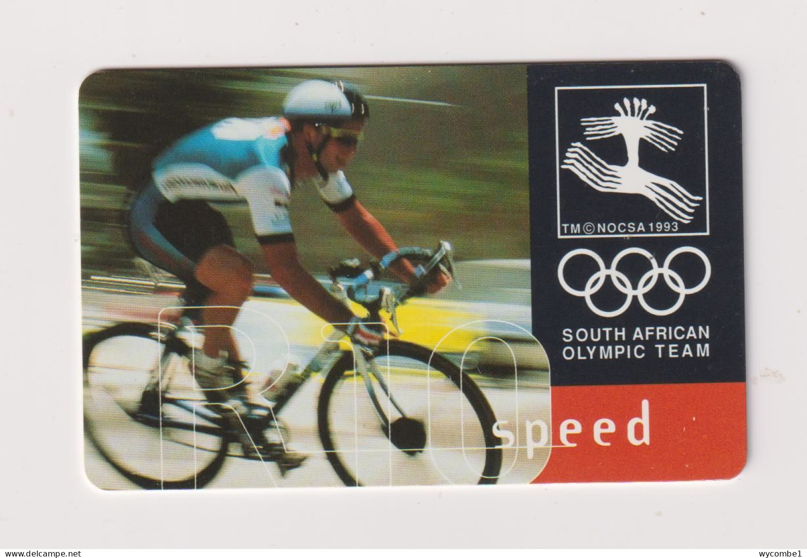 SOUTH AFRICA  -  Olympic Cycling Chip Phonecard - Suráfrica