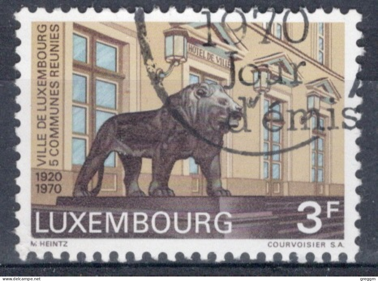 Luxembourg 1970 Single Stamp For The 50th Anniversary Of The Luxembourg City In Fine Used - Gebraucht
