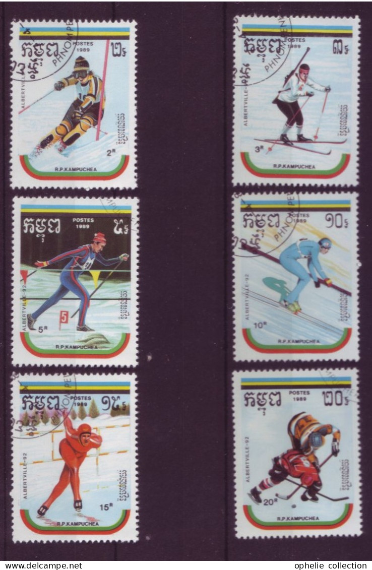 Asie - Kampuchea  - Albertville 92 - Jeux Olympiques D'hiver - 6 Timbres Différents - 6477 - Kampuchea