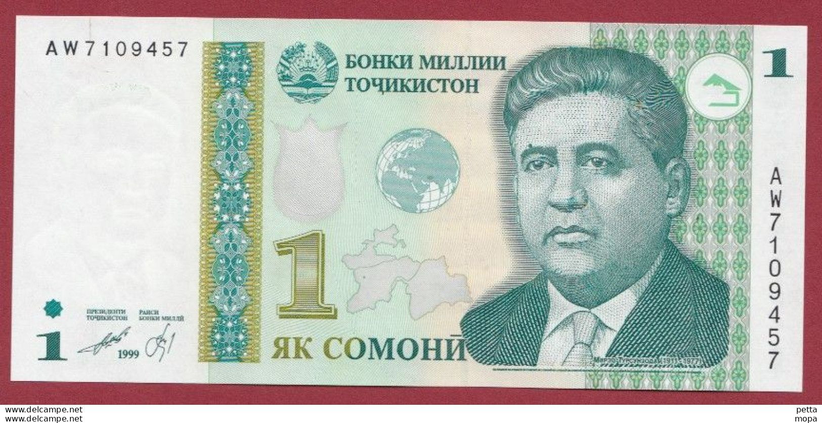 Tadjikistan -1 Somoni -1999 ---UNC--(161) - Tayikistán