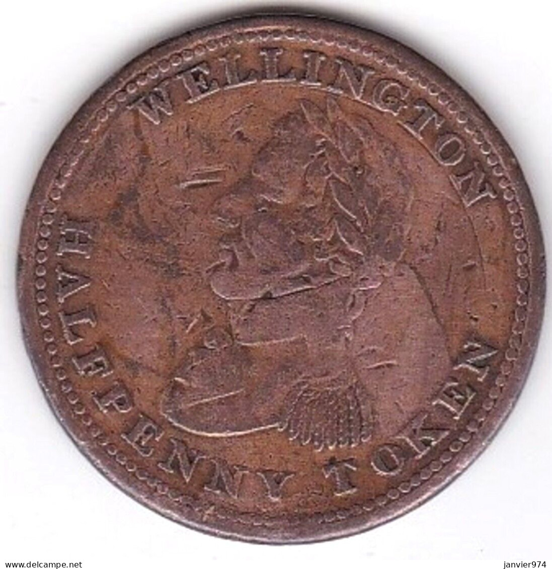 Bas Canada. Half Penny Token 1814 Wellington, En Cuivre, Breton His# 979 - Canada