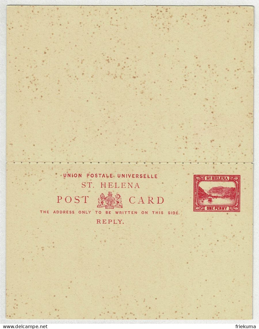 St. Helena, Post Card / Ganzsachen-Karte / Stationery, Mit Antwort / Reply - Sainte-Hélène