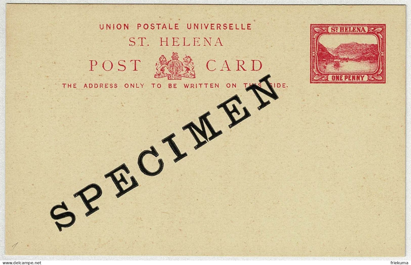 St. Helena, Post Card / Ganzsachen-Karte / Stationery, SPECIMEN  - Sainte-Hélène