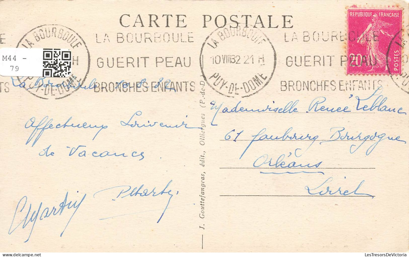 FRANCE -  La Bourboule -  Vue Générale Et Vallée De Vendeix - Carte Postale Ancienne - La Bourboule