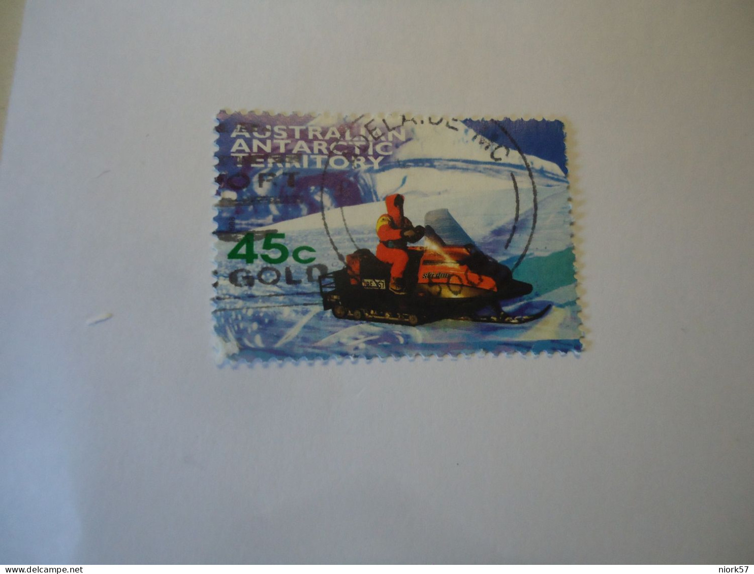 AUSTRALIAN ANTARTIC USED  STAMPS  BIRD BIRDS  POLAR TRANSPORT WITH POSTMARK - Autres Modes De Transport